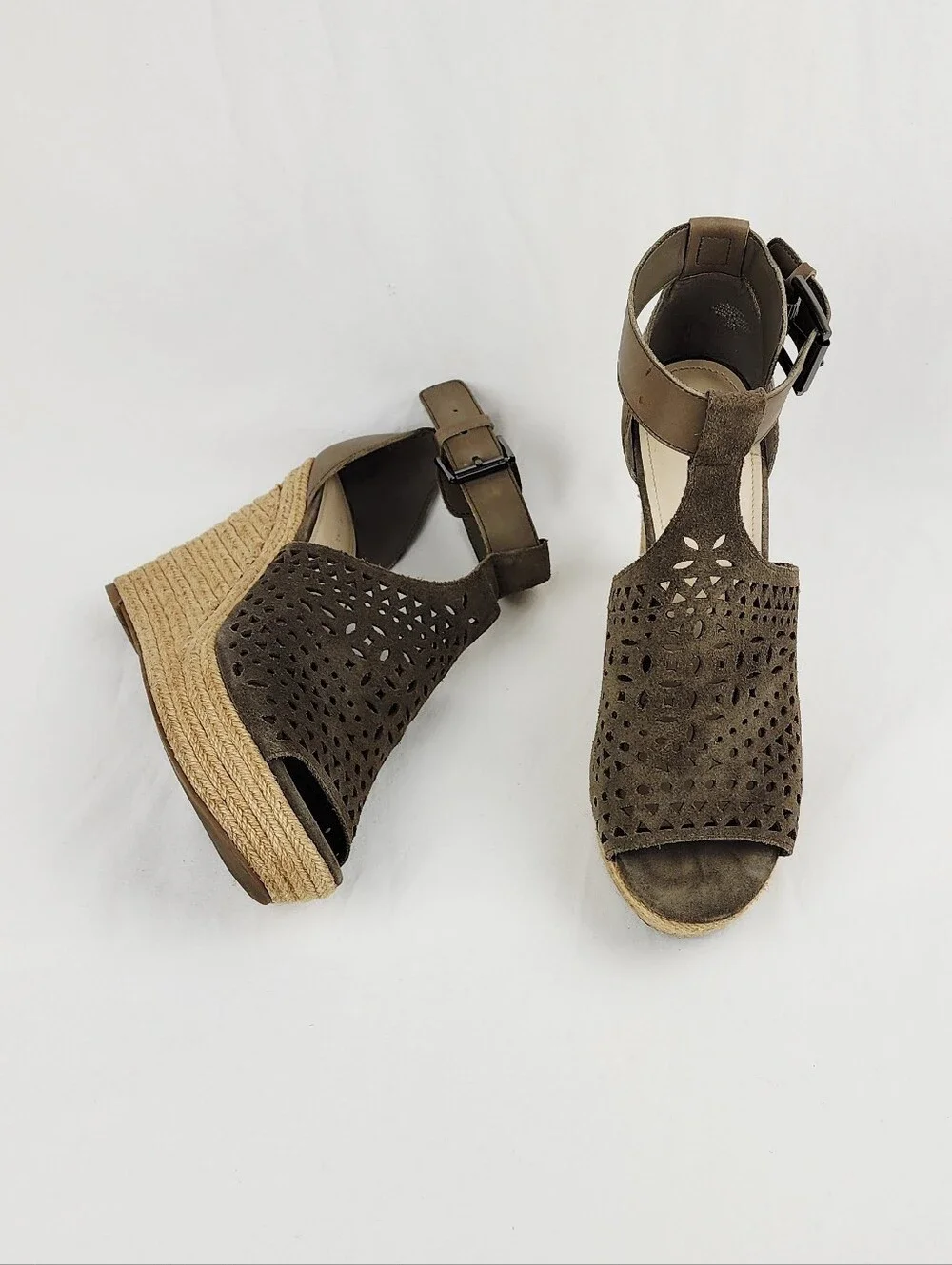 Marc Fisher Hasina Leather Espadrille Wedge Sandals